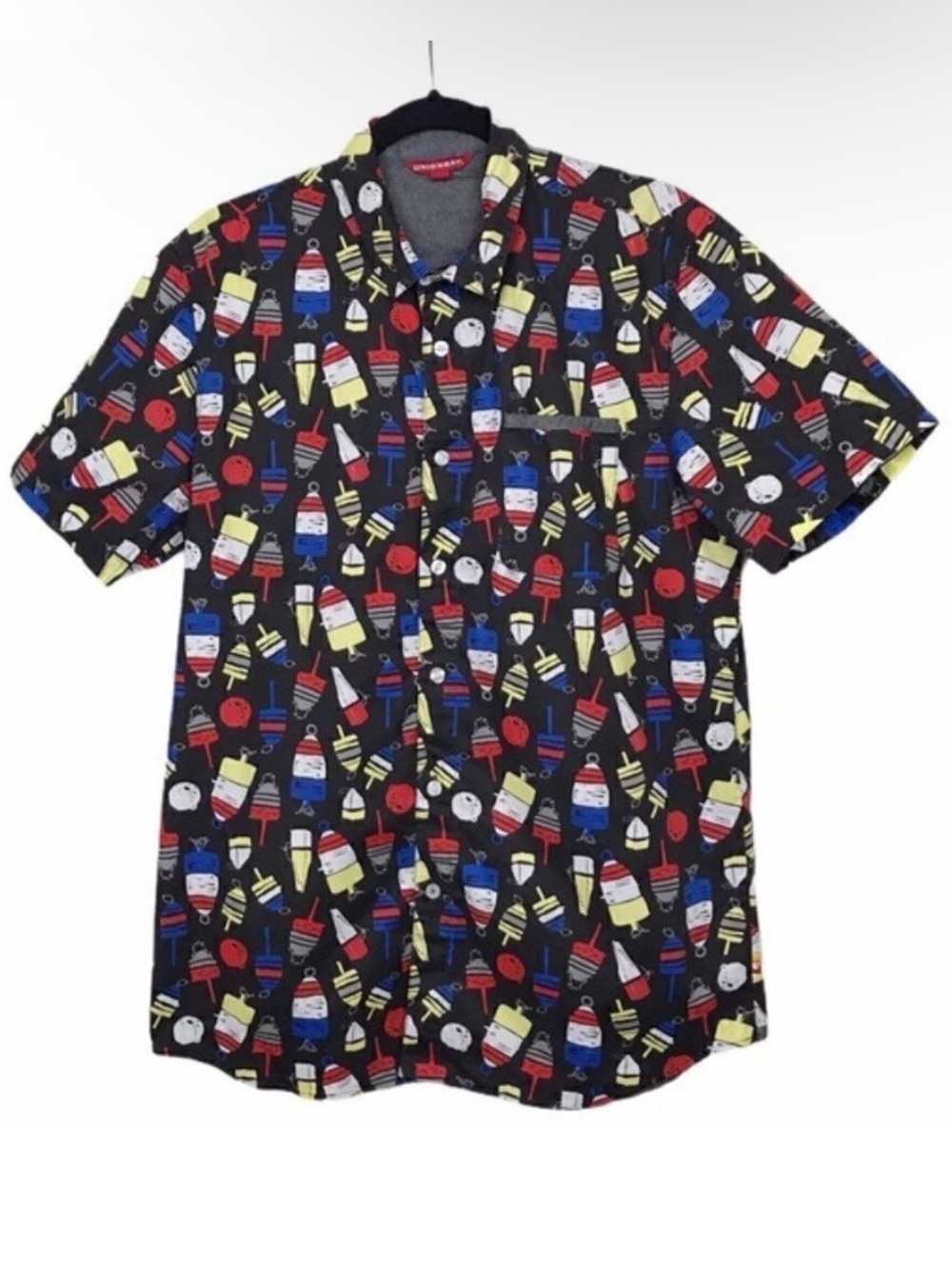 Union Bay Black Printed Short Sleeve Shirt